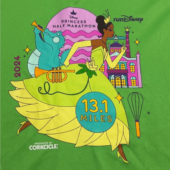 Disney Tops - EUC RunDisney Tiana Princess Half Marathon Shirt Women's‎ Medium Green 2024